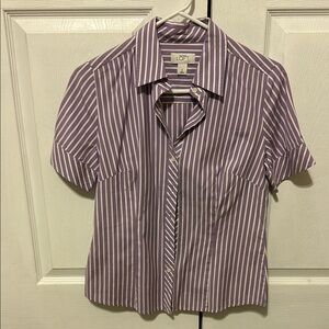 LOFT Purple Striped Shirt
